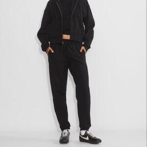 TNA boyfriend cozy sweatpants black